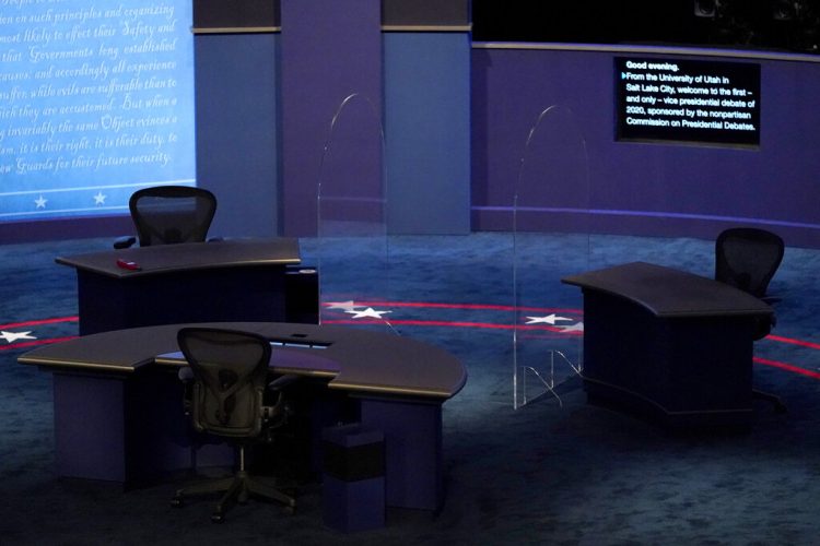 Scene for Wednesday's VP debate: Red, white, blue — and plexiglass